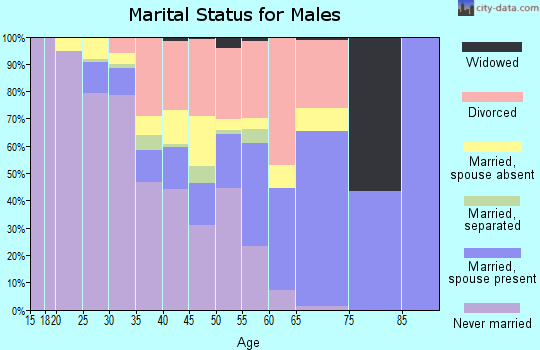 Zip code 32460 marital status for males
