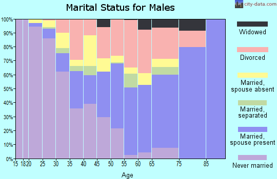 Zip code 32465 marital status for males