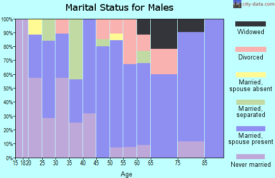 Zip code 32466 marital status for males