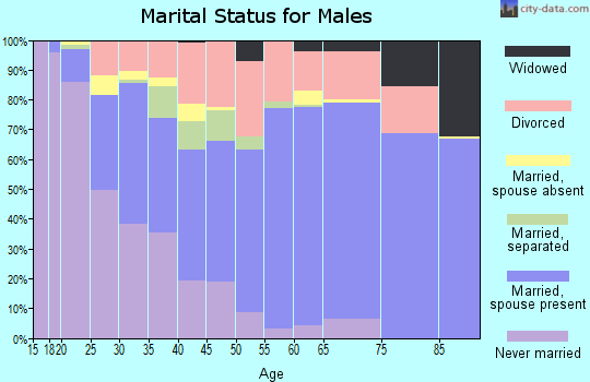 Zip code 32506 marital status for males
