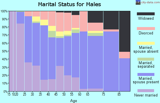 Zip code 32507 marital status for males