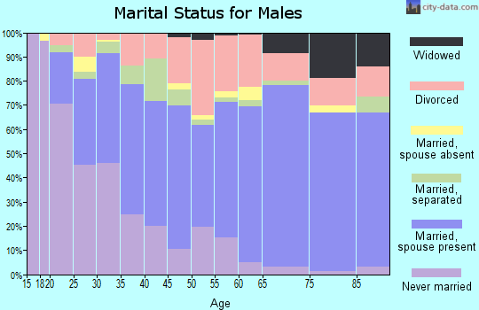 Zip code 32547 marital status for males