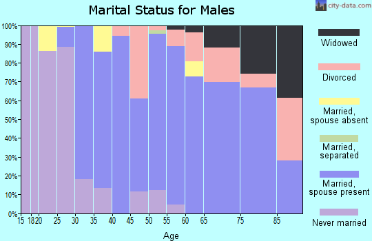 Zip code 32561 marital status for males