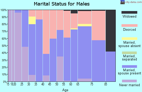 Zip code 32567 marital status for males