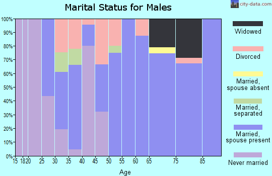 Zip code 32577 marital status for males