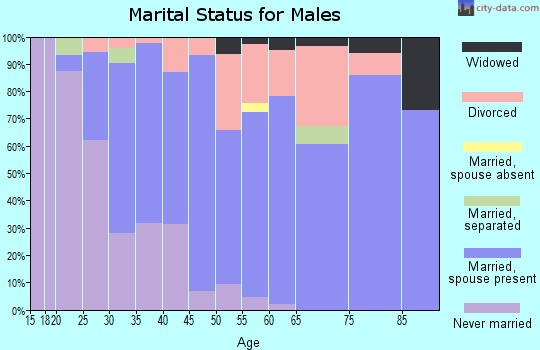 Zip code 32653 marital status for males