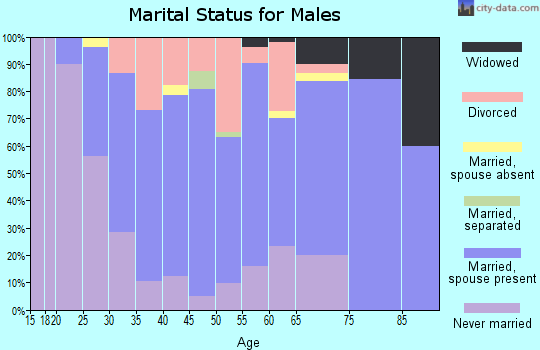 Zip code 32669 marital status for males