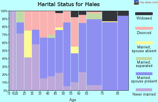 Zip code 32686 marital status for males