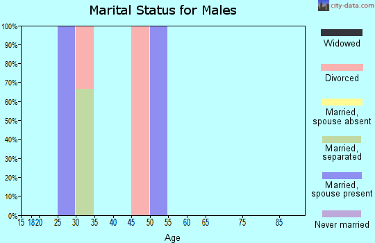 Zip code 32697 marital status for males