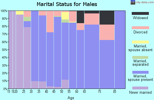 Zip code 32766 marital status for males