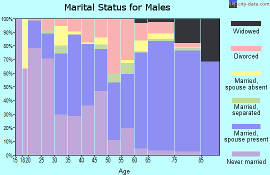 Zip code 32778 marital status for males