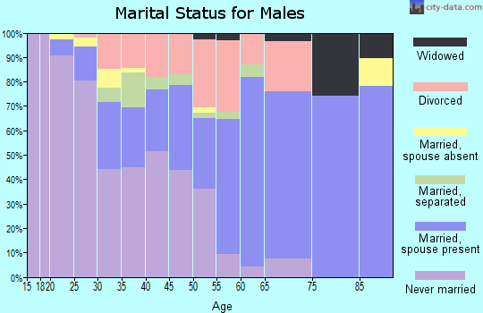 Zip code 32821 marital status for males