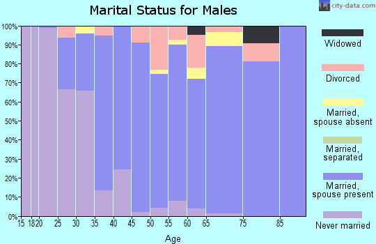 Zip code 32836 marital status for males