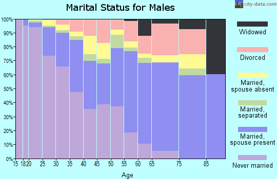 Zip code 32839 marital status for males