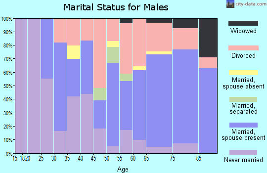 Zip code 32920 marital status for males