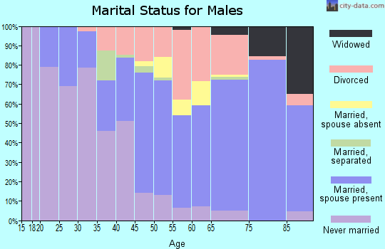 Zip code 32931 marital status for males