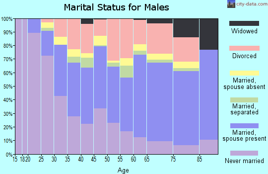 Zip code 33009 marital status for males