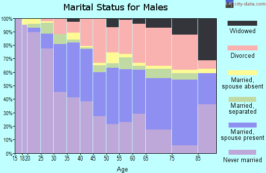 Zip code 33020 marital status for males