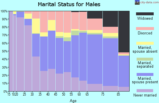 Zip code 33319 marital status for males