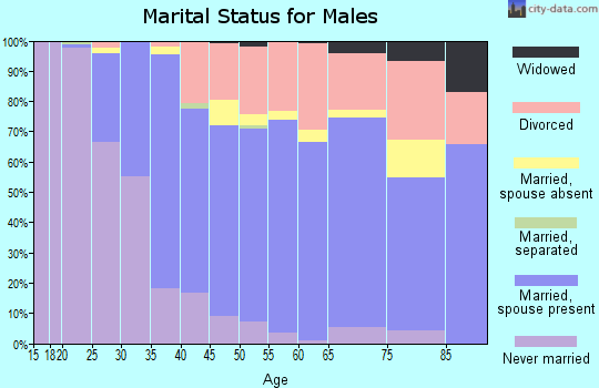 Zip code 33325 marital status for males