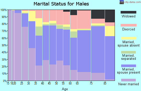 Zip code 33415 marital status for males