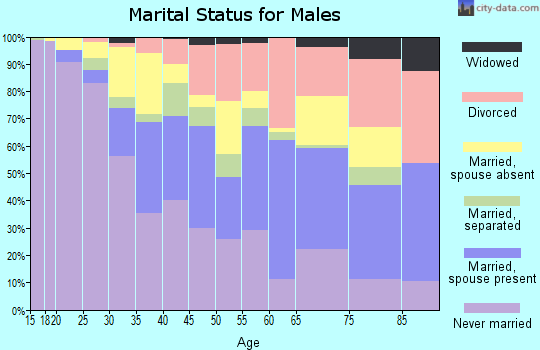 Zip code 33460 marital status for males