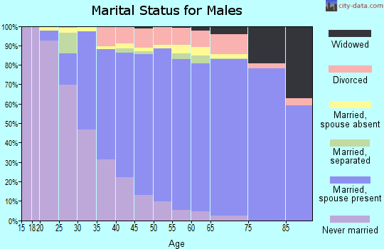 Zip code 33467 marital status for males