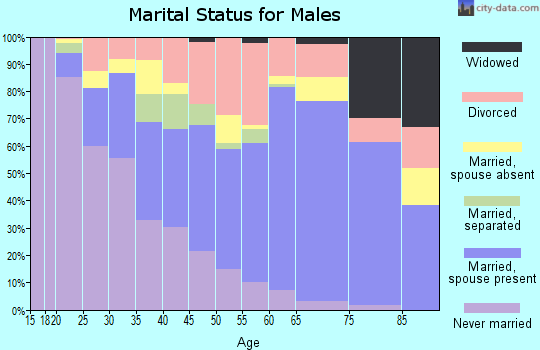 Zip code 33614 marital status for males