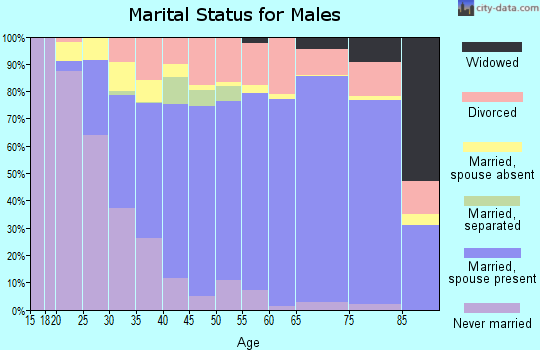 Zip code 33624 marital status for males