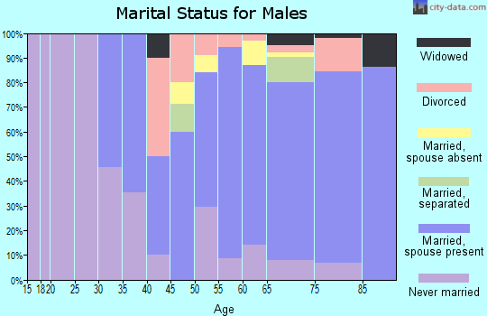 Zip code 33786 marital status for males