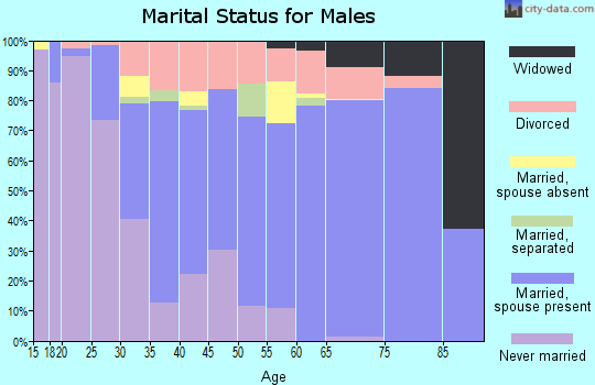 Zip code 33837 marital status for males