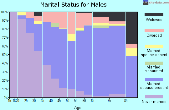 Zip code 33908 marital status for males
