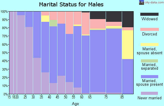 Zip code 33912 marital status for males