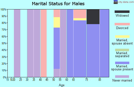 Zip code 33921 marital status for males