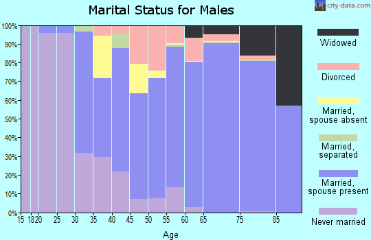 Zip code 33928 marital status for males