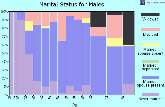 Zip code 33991 marital status for males