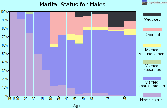 Zip code 34102 marital status for males