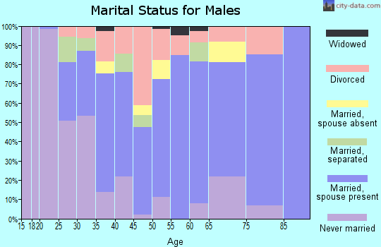 Zip code 34117 marital status for males