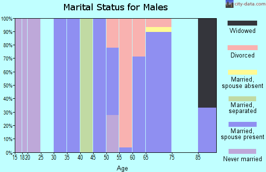 Zip code 34139 marital status for males