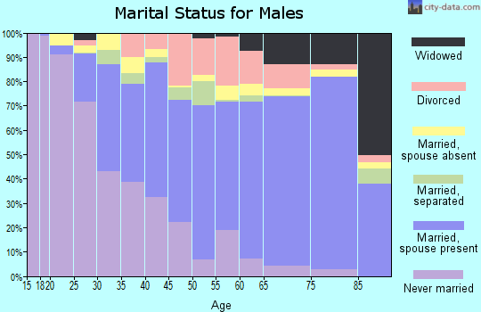 Zip code 34221 marital status for males