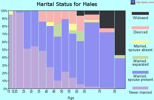 Zip code 34224 marital status for males
