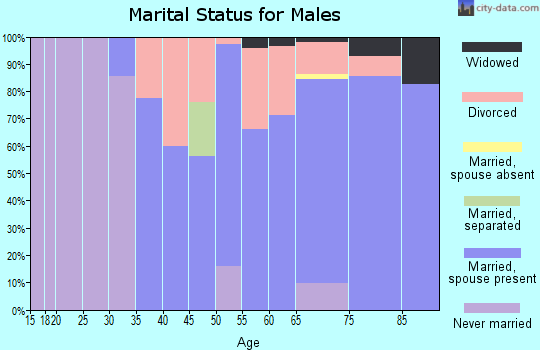 Zip code 34229 marital status for males