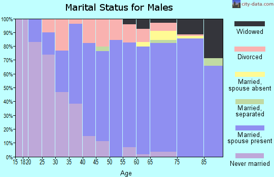 Zip code 34465 marital status for males