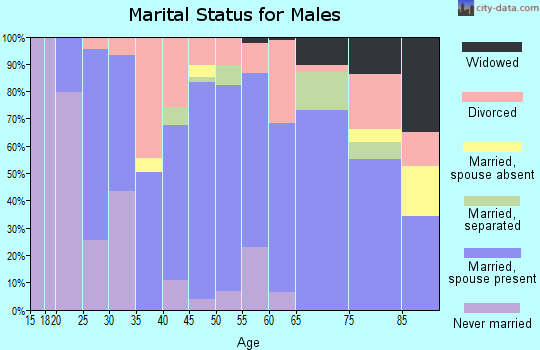Zip code 34480 marital status for males