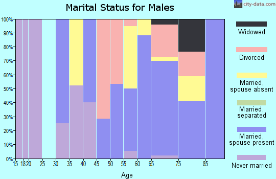 Zip code 34498 marital status for males