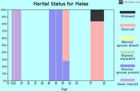 Zip code 34661 marital status for males