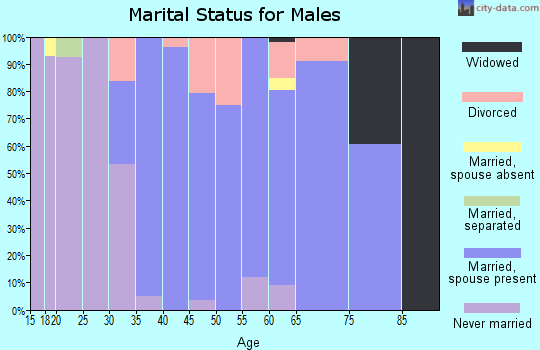 Zip code 34756 marital status for males