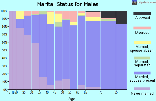 Zip code 34759 marital status for males