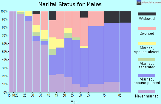 Zip code 34945 marital status for males