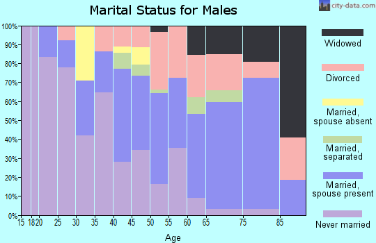 Zip code 34946 marital status for males